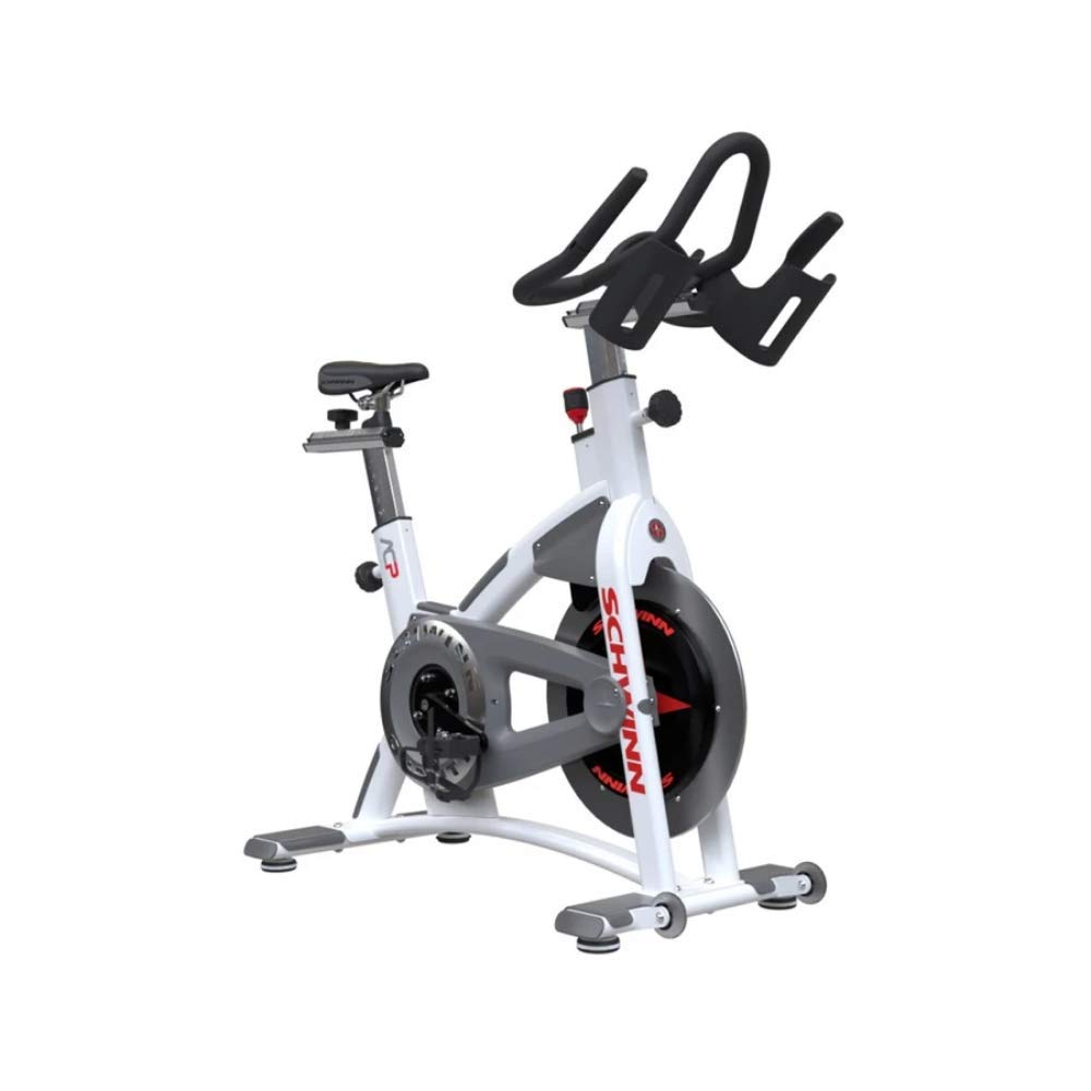 Schwinn AC Performance Plus Indoor Bike with Carbon Blue Belt Drive and Morse Taper - White