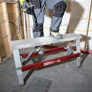 Metaltech I-BMDWB18 BuildMan 18-30'' Adjustable height Aluminum Drywall Workbench - 500 pound capacity