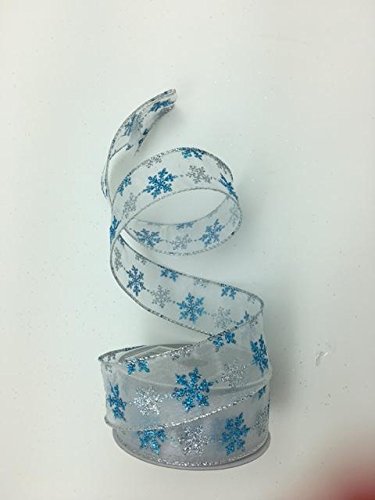 Celebrate IT- Ribbon Bow-tique- little snowflake - Wired Plaid linen ribbon 1.5 in x 25ft