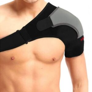 Runworld Adjustable Shoulder Brace Lightweight Gym Sports Therapy Neoprene Shoulder Support Strap Wrap for Men Women Dislocated AC Joint Pain Relieve, Injury Prevention and Recovery (Left Shoulder)