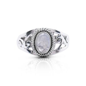 koral jewelry moonstone oval stone vintage delicate lace ring 925 sterling silver us size 5 6 7 8 (8)