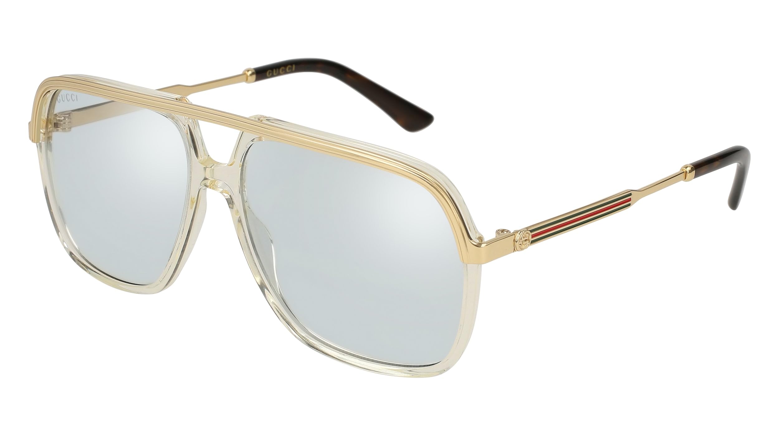 Gucci GG 0200 S- 005 YELLOW/LIGHT BLUE GOLD Sunglasses