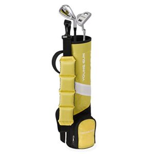 young gun zaap birdie yellow junior golf club youth right hand set & bag for kids ages 3-5