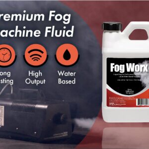 FogWorx Fog Juice - 1 Half Gallon of Premium Fog Fluid (64oz) - Medium Density, High Output, Long Lasting Fog Machine Fluid