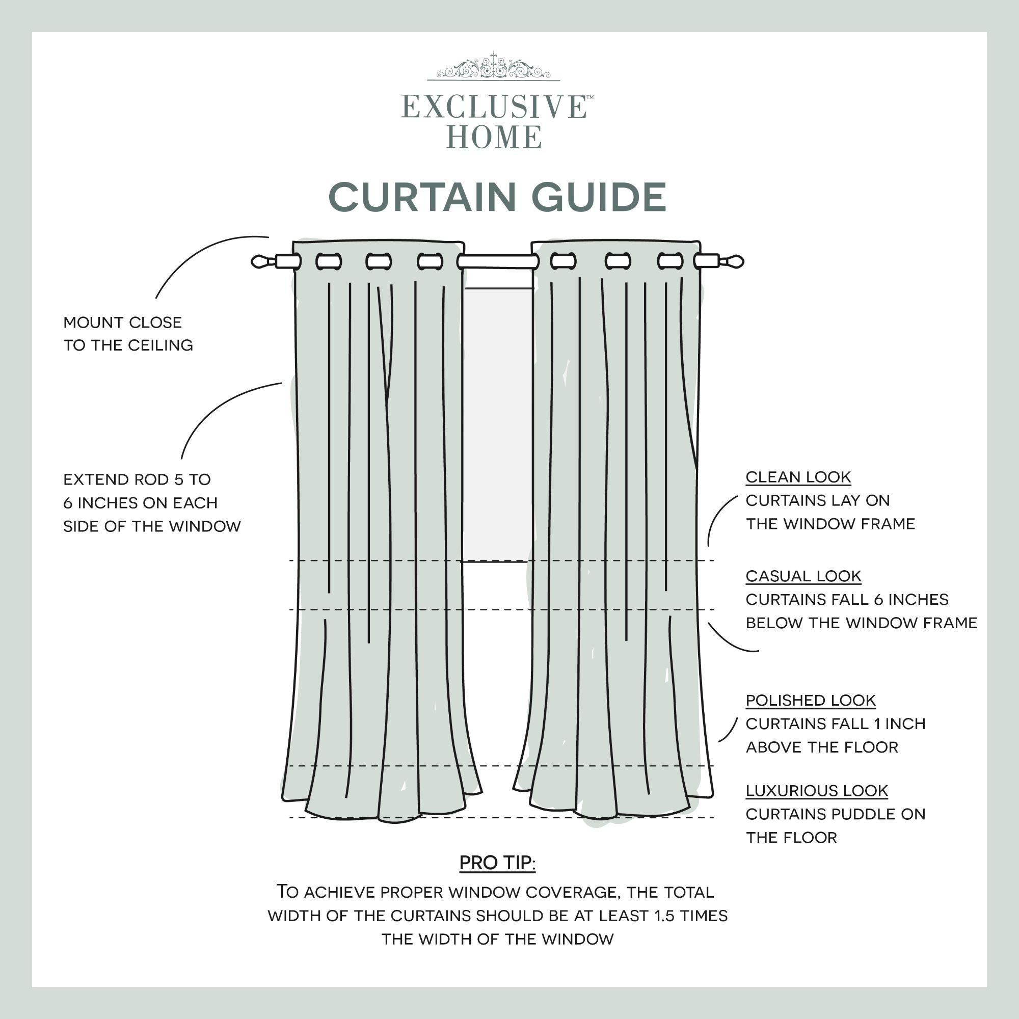 Exclusive Home Catarina Layered Solid Room Darkening Blackout and Sheer Grommet Top Curtain Panel Pair, 52"x96", Sand