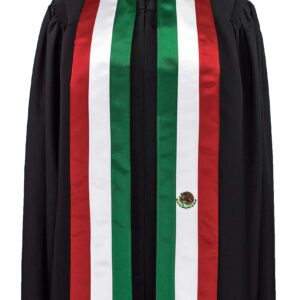 Vision Wear Mexico Flag Graduation Sash/Stole International Study Abroad Adult Unisex