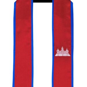 Vision Wear Cambodia Flag Graduation Sash/Stole International Study Abroad Adult Unisex