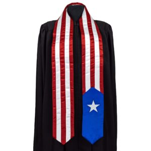 Vision Wear Puerto Rico Flag Graduation Sash/Stole International Study Abroad Adult Unisex