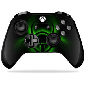 mightyskins skin compatible with microsoft xbox one x controller - bio glare | protective, durable, and unique vinyl decal wrap cover | easy to apply, remove, and change styles | made in the usa