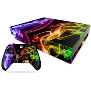 mightyskins skin compatible with microsoft xbox one x - bright smoke | protective, durable, and unique vinyl decal wrap cover | easy to apply, remove, and change styles | made in the usa