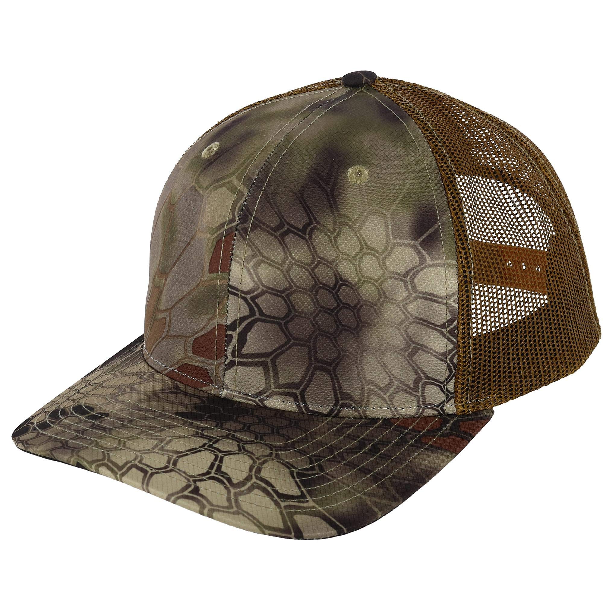 Richardson Patterned Snapback Trucker mens Cap Adjustable Kryptek Highlander - Buck