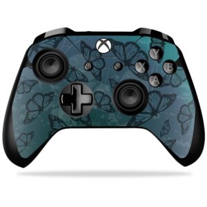 mightyskins skin compatible with microsoft xbox one x controller - dark butterfly | protective, durable, and unique vinyl decal wrap cover | easy to apply, remove, and change styles | made in the usa