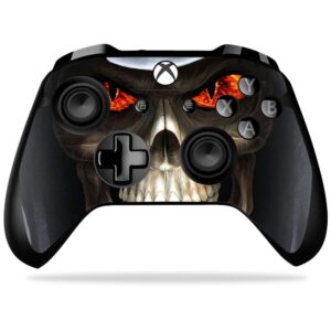 mightyskins skin compatible with microsoft xbox one x controller - evil reaper | protective, durable, and unique vinyl decal wrap cover | easy to apply, remove, and change styles | made in the usa