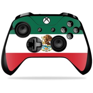 mightyskins skin compatible with microsoft xbox one x controller - mexican flag | protective, durable, and unique vinyl decal wrap cover | easy to apply, remove, and change styles | made in the usa