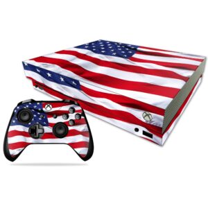 mightyskins skin compatible with microsoft xbox one x - american flag | protective, durable, and unique vinyl decal wrap cover | easy to apply, remove, and change styles | made in the usa