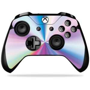 mightyskins skin compatible with microsoft xbox one x controller - rainbow zoom | protective, durable, and unique vinyl decal wrap cover | easy to apply, remove, and change styles | made in the usa