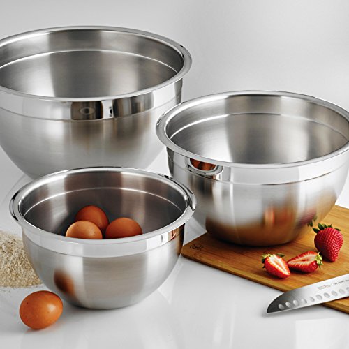 Tramontina Mixing Bowl 18/10 Stainless Steel 3-Pack, 80202/202DS