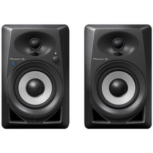 pioneer dj dm-40bt desktop monitor system with bluetooth functionality, 4-inch (pair, black)