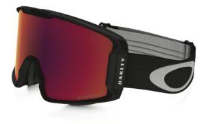 oakley line miner prizm snow goggles matte black with prizm torch iridium lens