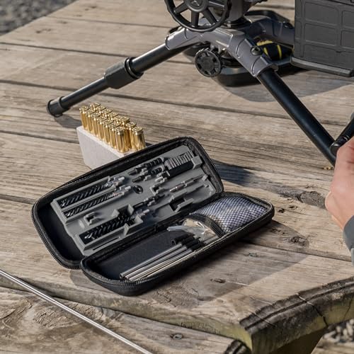 Smith & Wesson M&P Compact Rifle Cleaning Kit With Multiple Wire and Plastic Brushes for .22 and .30 Caliber Long Guns