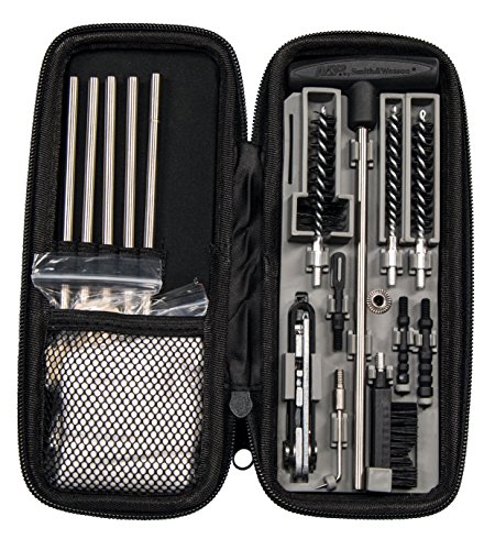 Smith & Wesson M&P Compact Rifle Cleaning Kit With Multiple Wire and Plastic Brushes for .22 and .30 Caliber Long Guns