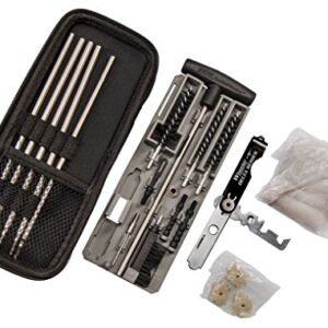 Smith & Wesson M&P Compact Rifle Cleaning Kit With Multiple Wire and Plastic Brushes for .22 and .30 Caliber Long Guns