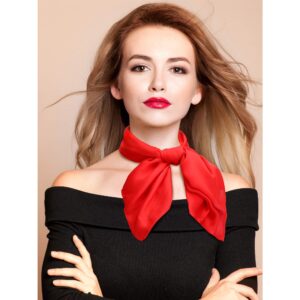 SATINIOR Chiffon Scarf Square Neck Scarf Handkerchief Retro Satin Ribbon Scarf for Women Girls