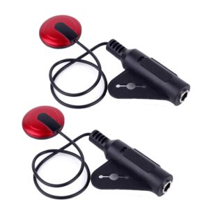 traderplus 2Pcs Piezo Contact Microphone Pickup for Guitar Violin Banjo Mandolin Ukulele