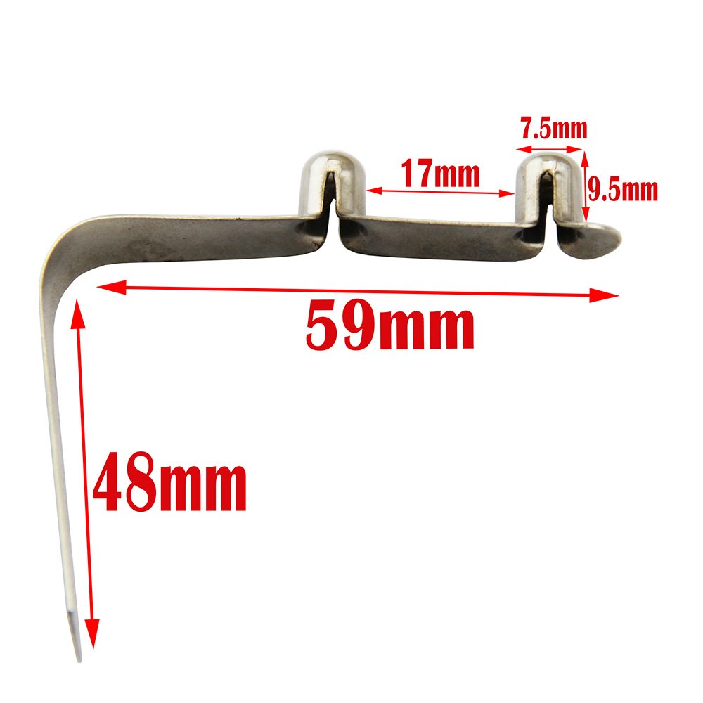 UP100 50 Pieces 5.6mm & 7.5mm Double Pin Clips Kayak Paddle Snap Spring Clip Tent Pole Clips Awning Accresories Telscopic Tube Camping & Caravan & Chair Pipe Lock (7.5mm)