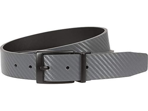 Nike Men's Standard Carbon Fiber-Texture Reversible Belt, Dark Grey/Black, 36