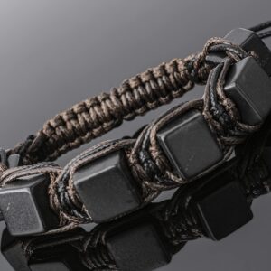 Keled Rocks Shungite Bracelet - Arachne Black Brown - for Grounding - when Worn absorbs the influenses from electronic Gadjet - Real Shungite Stone Type II - Comes wich Certificate