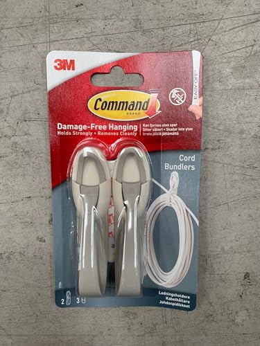 Command Cord Bundlers, Cord Organizer, 2-Bundlers Per Pack, Sold As 2 Packs (17304-ES)