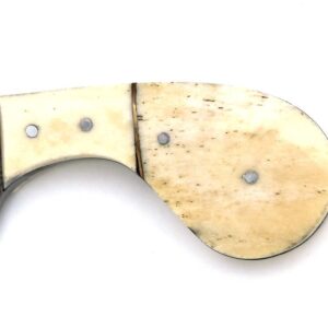 Wild Turkey Handmade Fixed Blade Bone Collector Skinning Knife w/Leather Sheath (Bone)