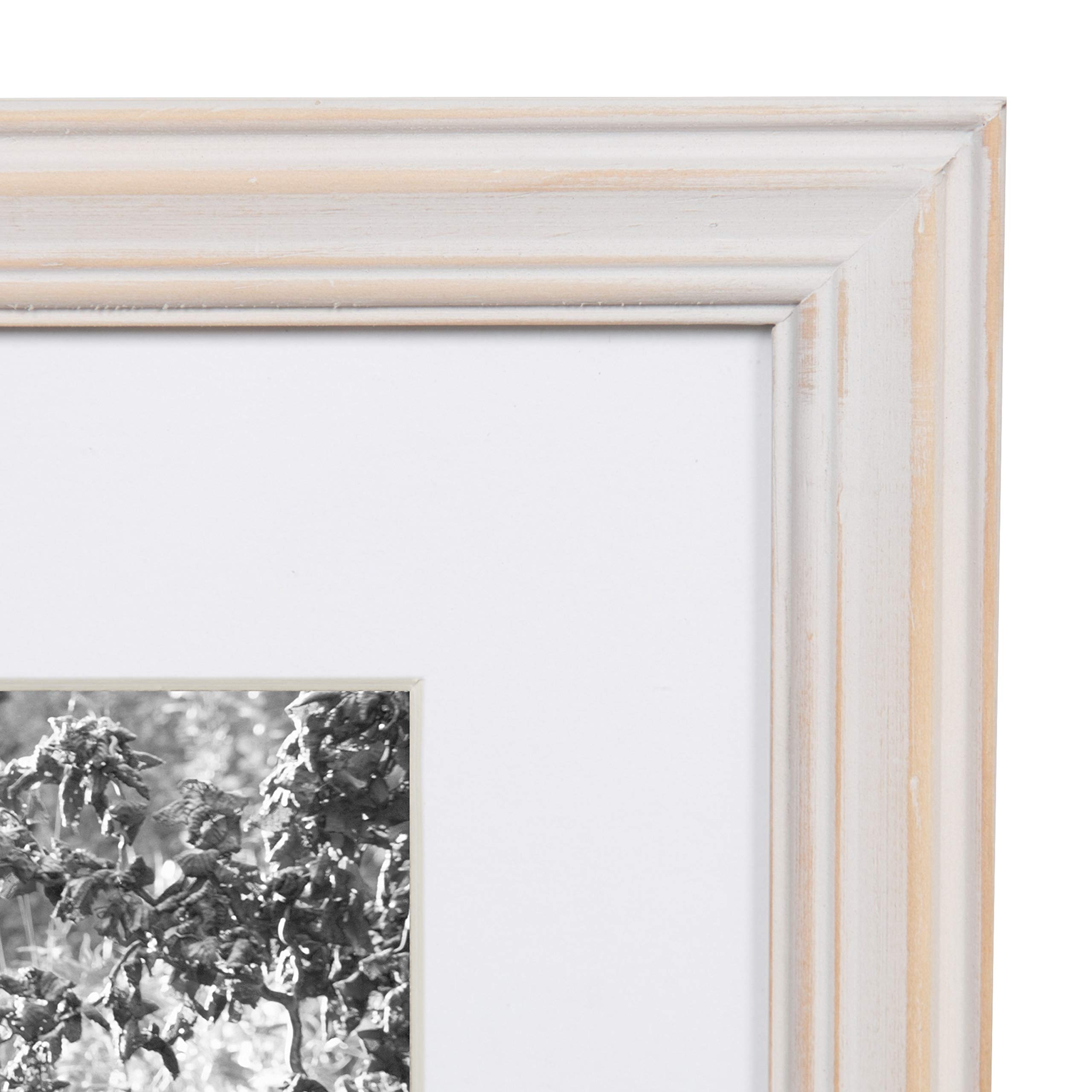 Kate and Laurel Bordeaux Gallery Wall Kit, Set of 10 with Assorted Size Frames in 3 Different Finishes - White Wash, Charcoal Gray, and Rustic Gray