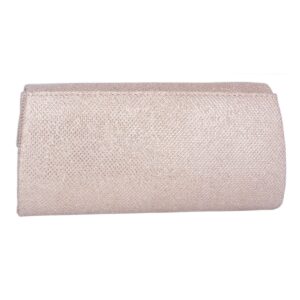 Adoptfade Womens Glitter Envelope Evening Clutch Vintage Bag,White