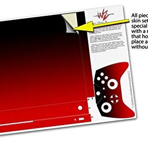 WraptorSkinz Decal Vinyl Skin Wrap Compatible with Xbox One X Console and Controller - Smooth Fades Red Black