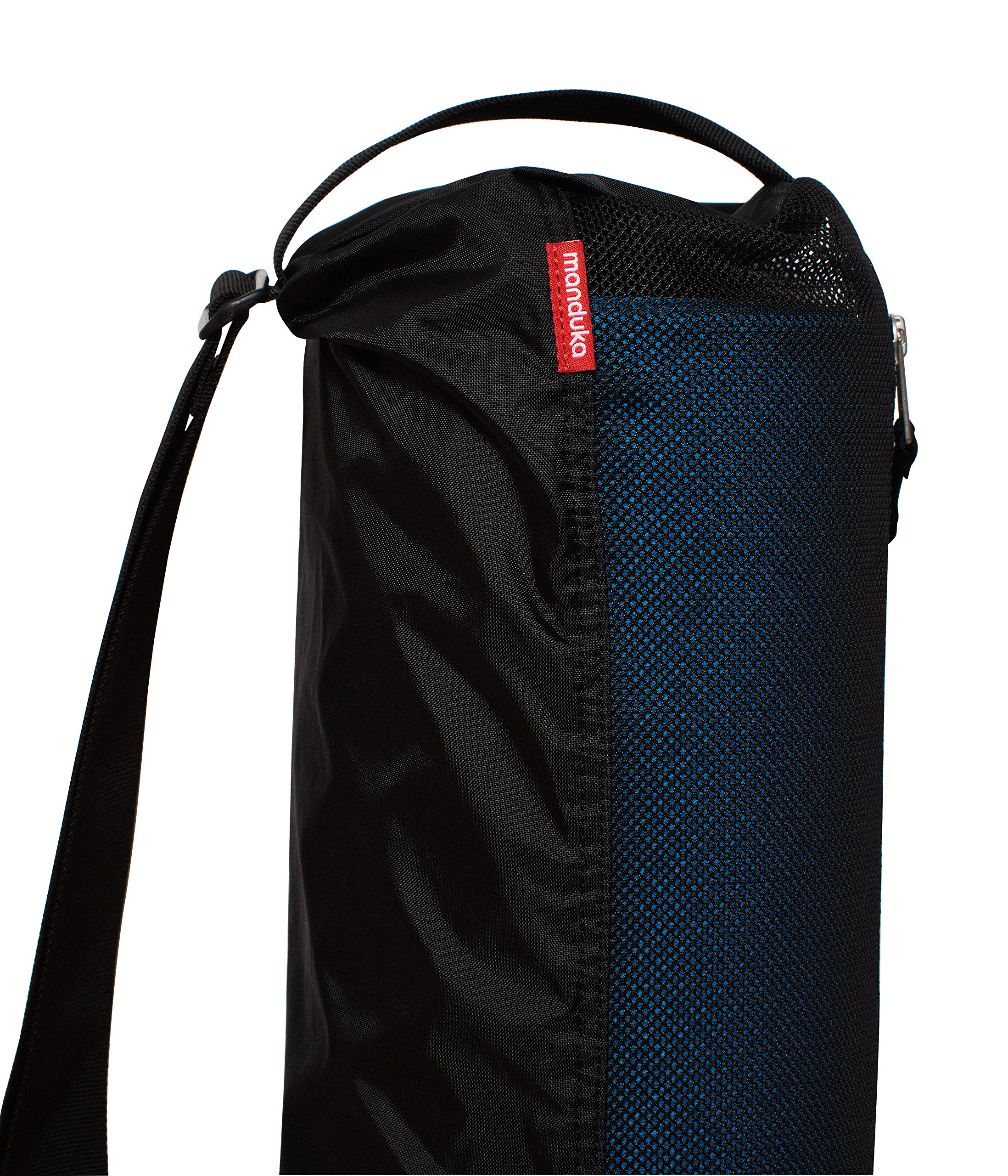 Manduka Yoga Breathe Easy Mat Carrier - Lightweight, Breathable Mesh with Zipper Closure, Easy to Carry, Hands-Free, Black, 1 EA, 26.5” x 6.5” x 6.5”