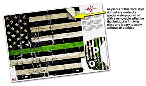 WraptorSkinz Decal Vinyl Skin Wrap Compatible with Xbox One X Console and Controller - Painted Faded and Cracked Green Line USA American Flag