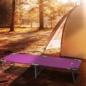 Magshion Portable Military Fold Up Camping Bed Cot + Free Storage Bag- 5 Colors (Purple), 37 x 26 x 5 inches (Magshion Furniture)