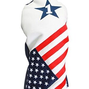 USA 1, 3, 5, X, H Headcover Patriot Golf Vintage Retro Patriotic Driver Fairway Wood and Hybrid Head Cover Fits All Modern Fairway Wood and Hybrid Club