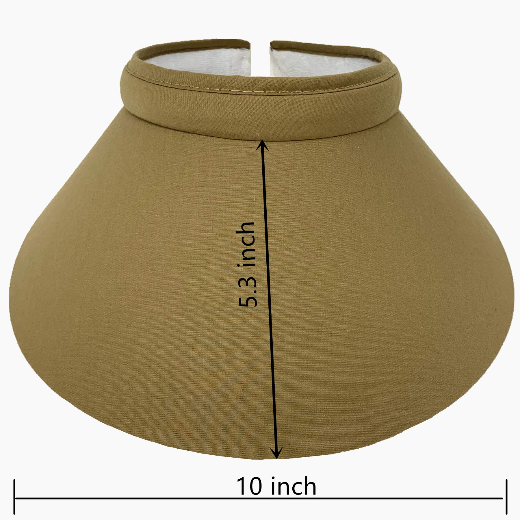 PRO.FASHION Women's Summer Sun UV Protection Visor Wide Brim Clip on Adjustable Stylish Beach Pool Golf Cap Hat (Khaki)