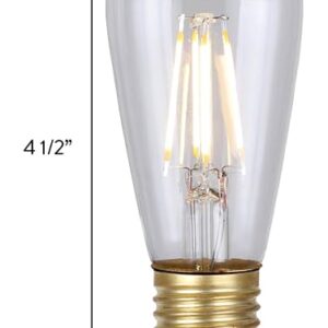 LED Vintage Bulb, B-LST45-4, E26 Socket, 4W ST45 Shape, 2200K, 320 Lumen, Dimmable, 15000 Hours