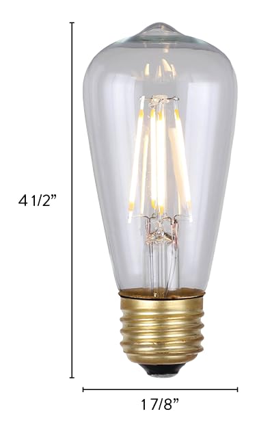 LED Vintage Bulb, B-LST45-4, E26 Socket, 4W ST45 Shape, 2200K, 320 Lumen, Dimmable, 15000 Hours