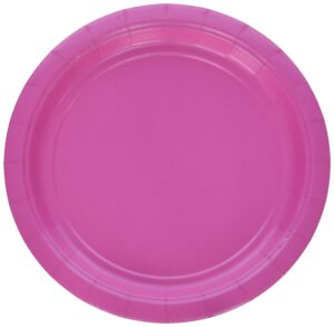 amscan pink paper plate big party pack, 6 pk.