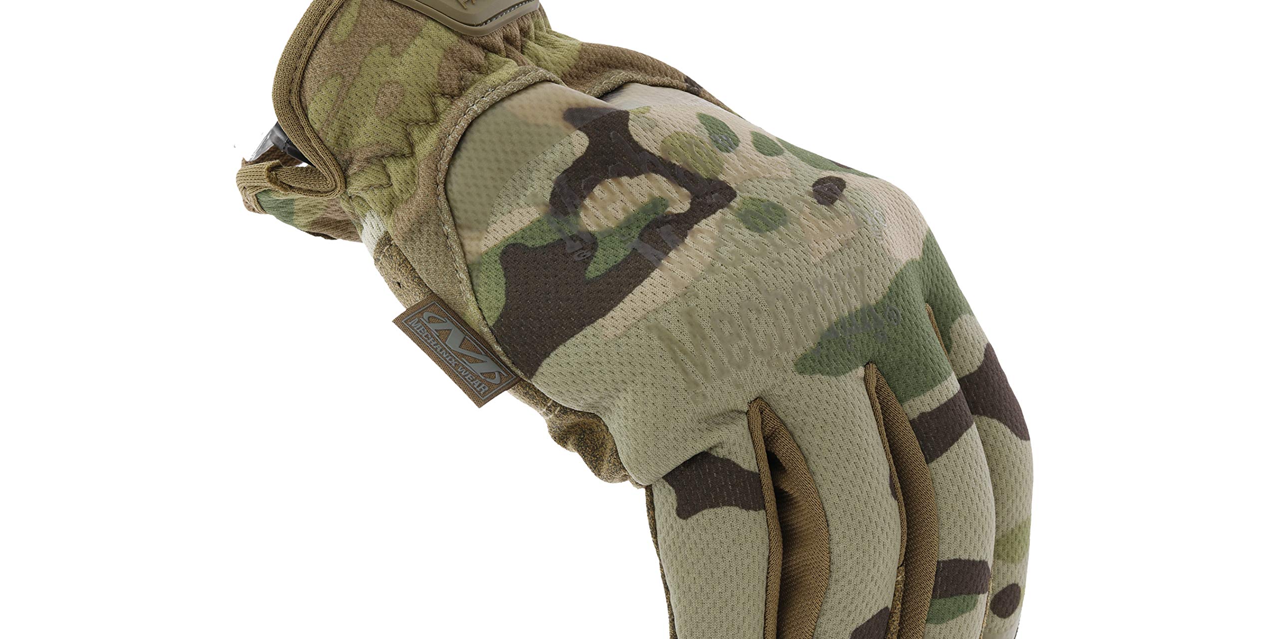 Mechanix Wear: FastFit Tactical Gloves with Elastic Cuff for Secure Fit, Work Gloves with Flexible Grip for Multi-Purpose Use, Durable Touchscreen Capable Safety Gloves for Men (MultiCam, Small)