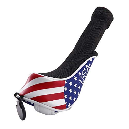 Craftsman Golf Stars and Stripes American USA US Flag Sock Headcover Head Cover for Scotty Cameron Taylormade Odyssey Hybrid (Sock Style)