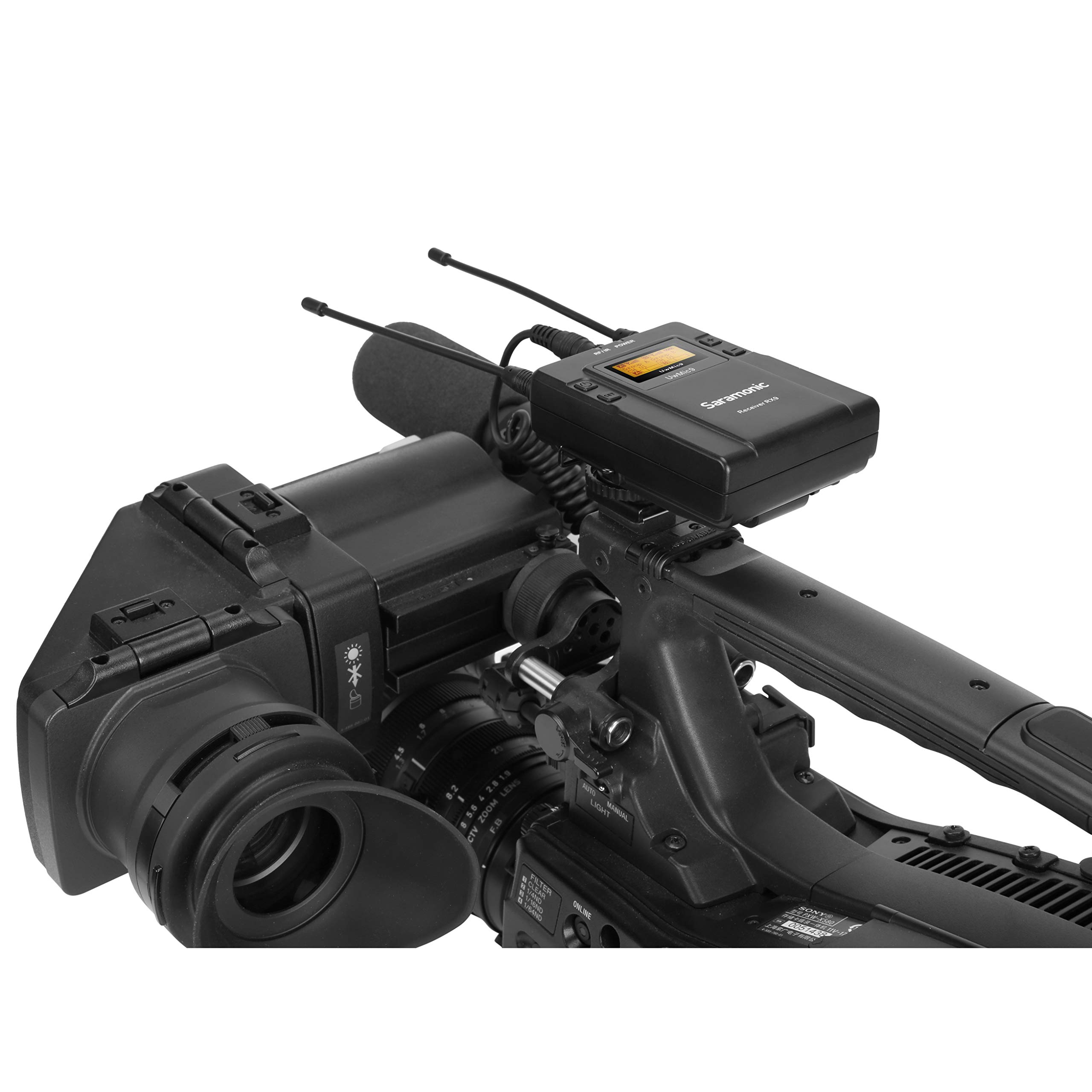 Saramonic RX9 Receiver Unit with 3.5mm Output Cable & Camera Mounting Shoe for the UWMIC9 Wireless Microphone System