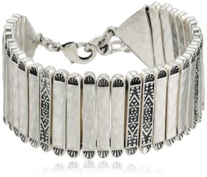 lucky brand silver-tone statement link bracelet