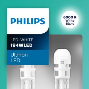 Philips 194WLED Ultinon LED Bulb (White), 2 Count (Pack of 1)