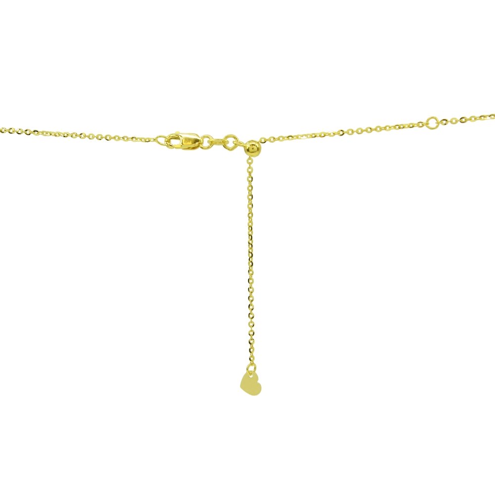 Hoops & Loops 14K Yellow Gold Italian Chain Hammered Mariner Three-Layer Dainty Choker Necklace